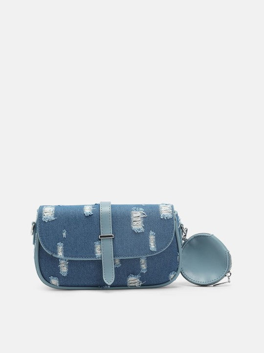 Campus Sutra Leather Half Moon Sling Bag