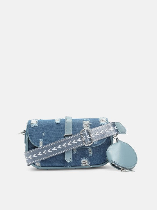 Campus Sutra Leather Half Moon Sling Bag