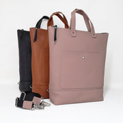 Toni Leather Convertible Backpack Tote-Tan