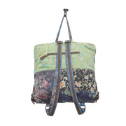 Le Fleur Canvas & Leather Floral Backpack